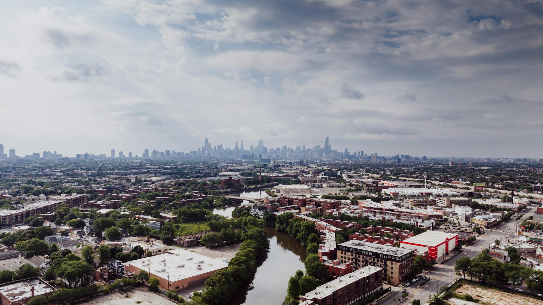 Chicago suburb aerial, Downers Grove limo service